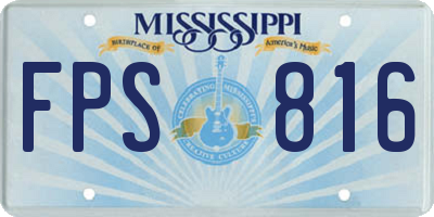MS license plate FPS816