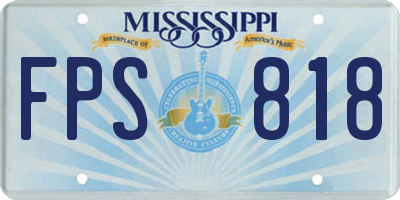 MS license plate FPS818