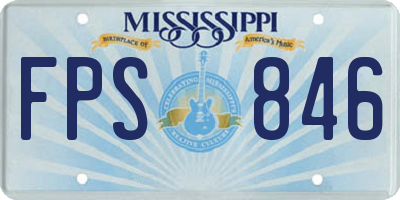 MS license plate FPS846