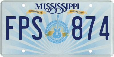 MS license plate FPS874
