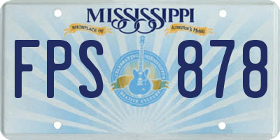 MS license plate FPS878