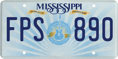 MS license plate FPS890