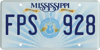MS license plate FPS928
