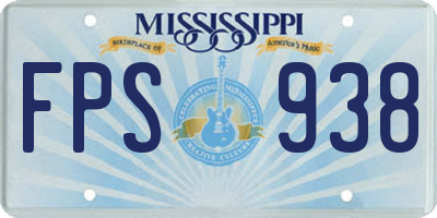 MS license plate FPS938