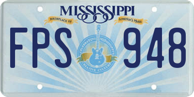 MS license plate FPS948