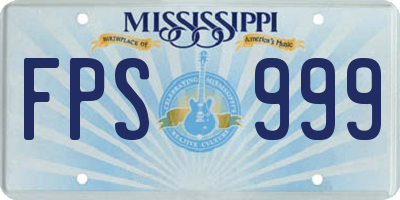MS license plate FPS999