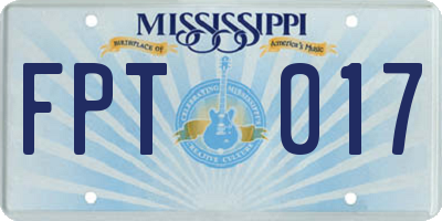 MS license plate FPT017
