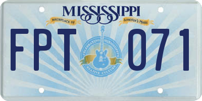 MS license plate FPT071