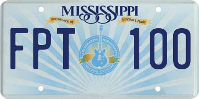 MS license plate FPT100