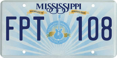 MS license plate FPT108