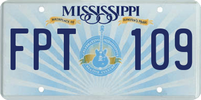 MS license plate FPT109