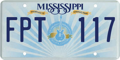 MS license plate FPT117