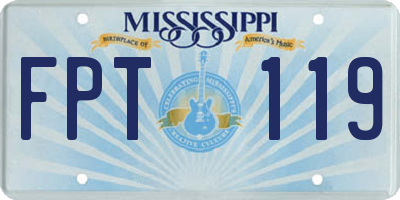MS license plate FPT119