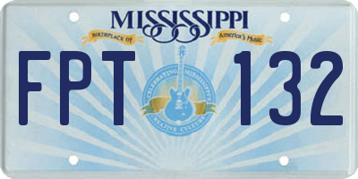 MS license plate FPT132
