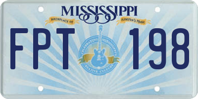 MS license plate FPT198