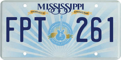 MS license plate FPT261