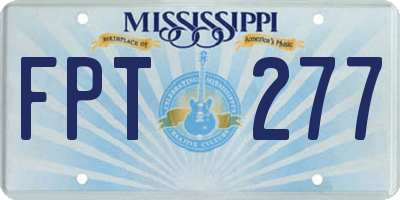 MS license plate FPT277