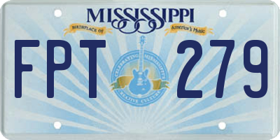 MS license plate FPT279