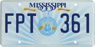 MS license plate FPT361