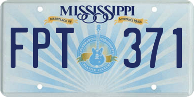 MS license plate FPT371