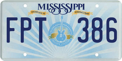 MS license plate FPT386