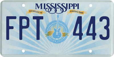 MS license plate FPT443