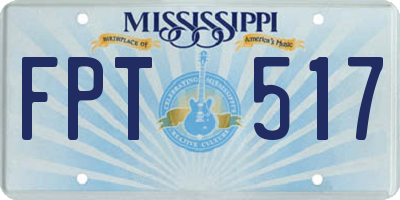 MS license plate FPT517