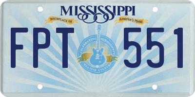 MS license plate FPT551