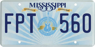 MS license plate FPT560