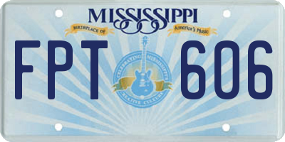 MS license plate FPT606