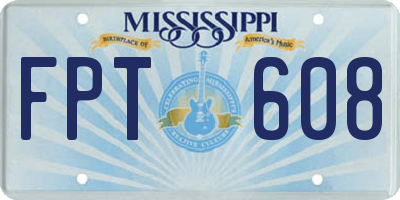 MS license plate FPT608