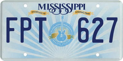MS license plate FPT627