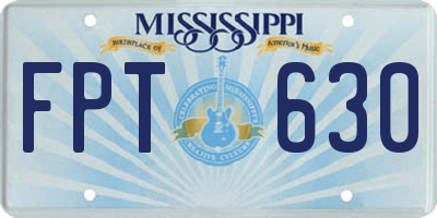 MS license plate FPT630
