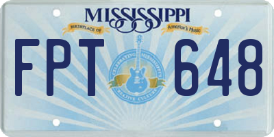 MS license plate FPT648