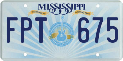 MS license plate FPT675