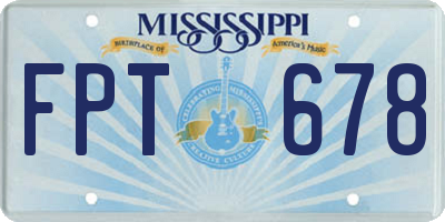 MS license plate FPT678