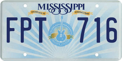 MS license plate FPT716