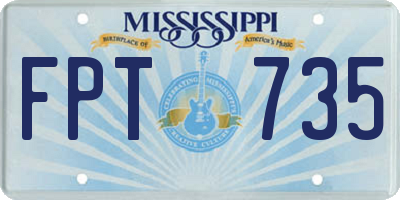 MS license plate FPT735