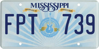 MS license plate FPT739