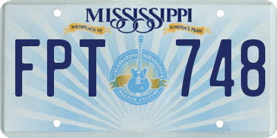 MS license plate FPT748