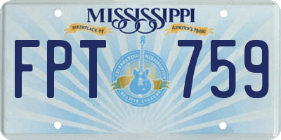MS license plate FPT759