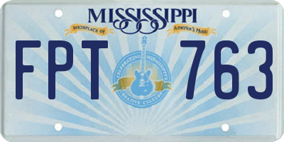 MS license plate FPT763