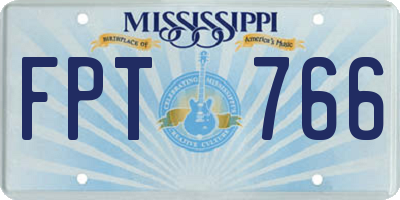 MS license plate FPT766