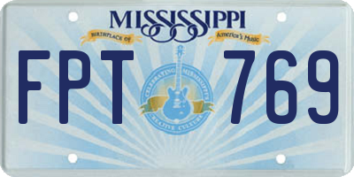 MS license plate FPT769