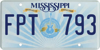 MS license plate FPT793