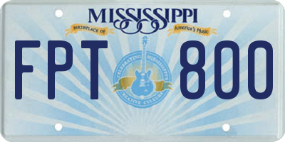 MS license plate FPT800