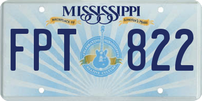 MS license plate FPT822