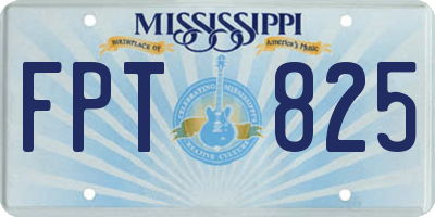 MS license plate FPT825