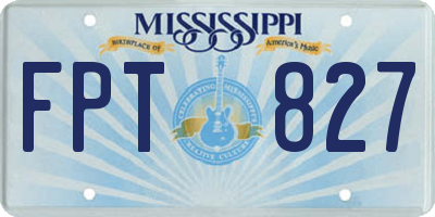 MS license plate FPT827