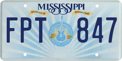 MS license plate FPT847